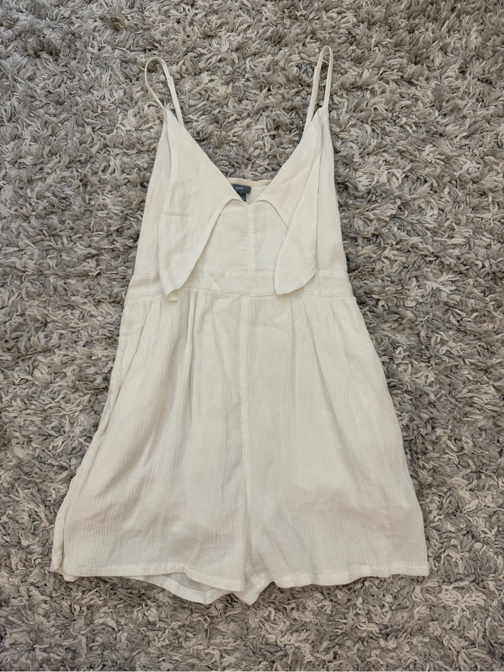 Women’s White Tie Front Romper